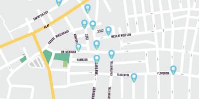 Քարտեզ флорентин Թել-Ավիվը