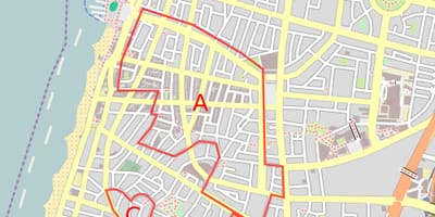 Քարտեզ Սպիտակ քաղաքը Թել-Ավիվը