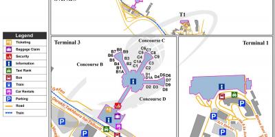 Տերմինալը, Բեն-Գուրիոն օդանավակայանի 3 քարտեզի վրա